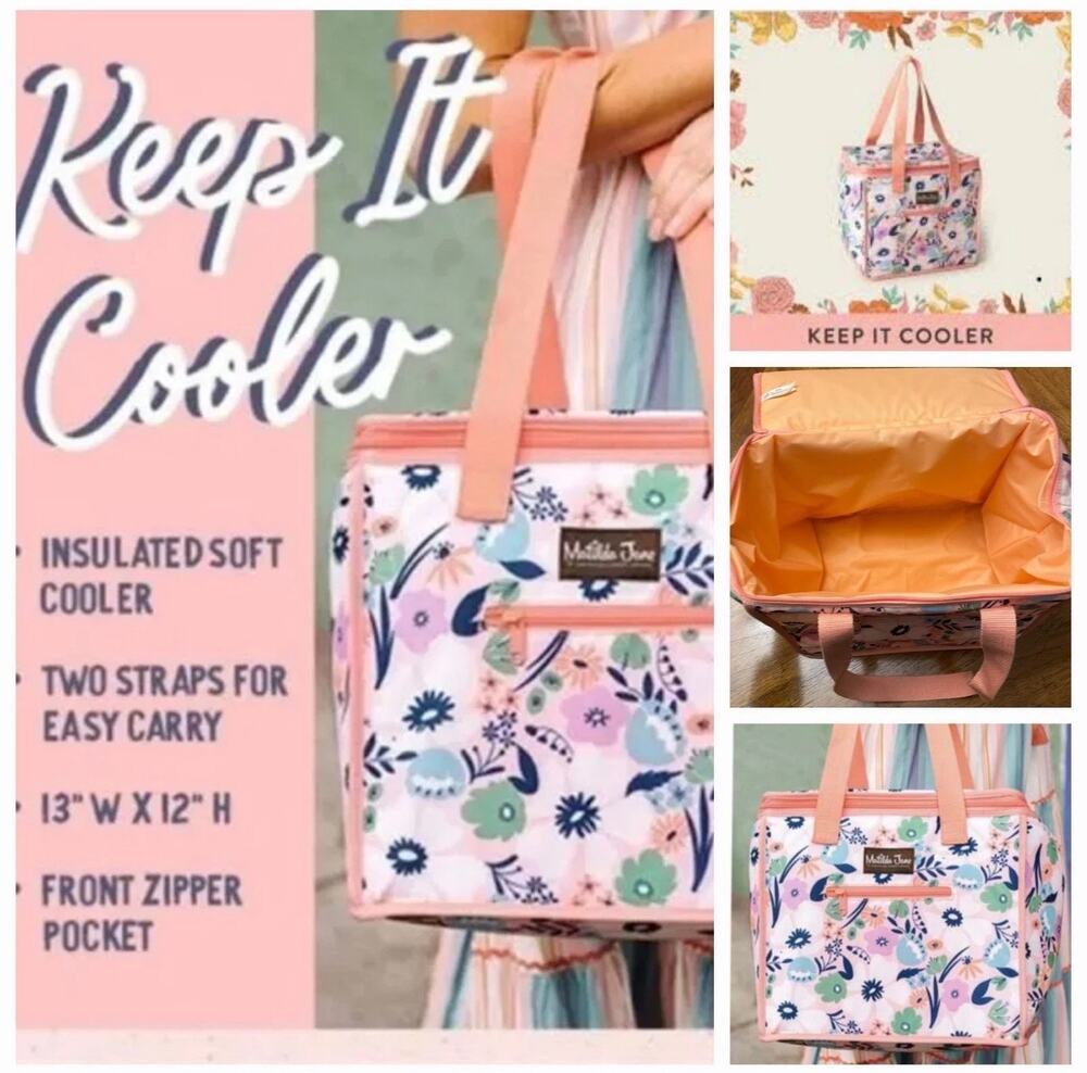 NWT Matilda Jane “Keep It Cooler” Large Floral Insulated Cooler Tote Bag